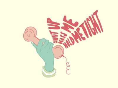 Shut Up Kiss Me angel olsen hand illustration ink lyrics music