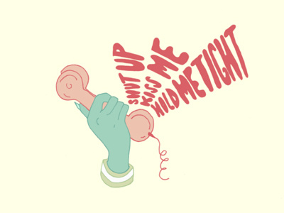 Shut Up Kiss Me angel olsen hand illustration ink lyrics music