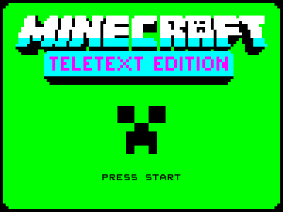 Minecraft Teletext Edition minecraft pixelart teletext videotext