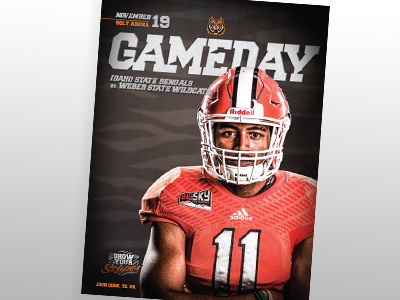 Gameday program cover bengals football idaho program