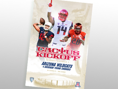 Cactus Kickoff poster arizona football pac 12 wildcats