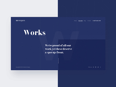 Our Works Page it company minimalizm ui ux web web site work page