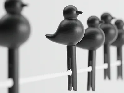 clothespins 3d 3d max bird clothespins corona renderer industrial design