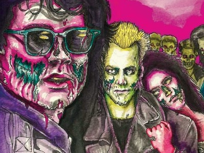 The Lost Zombie Boys 80s drawlloween inktober retro the lost boys zombie