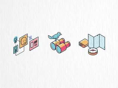 Illustration Nation bird cyber draft icon illustration isometric lines map template