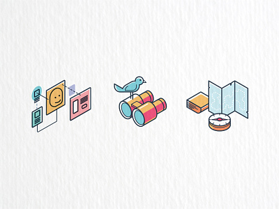 Illustration Nation bird cyber draft icon illustration isometric lines map template