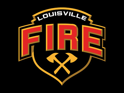 Louisville Fire athletic branding football typography
