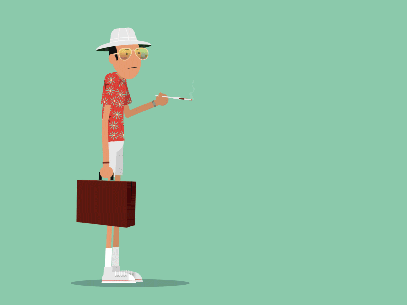 Hunter S. Thompson - bat country hunter thompson lost marble rubberhose