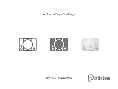 Icon Challenge Day 36 PlayStation flat game glyph icon line material play play station retro solid station