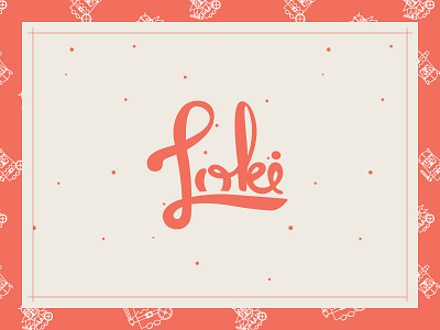 Loki branding handwriting kids label logo