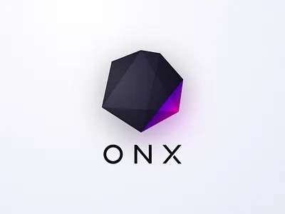 ONX logo brand crystal geometric logo onyx