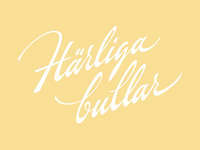 Härliga bullar bullar cinnamon rolls lettering script typography