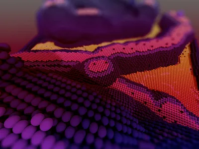 Voxel Terrain 01 lofi magica minimal terrain trippy voxels