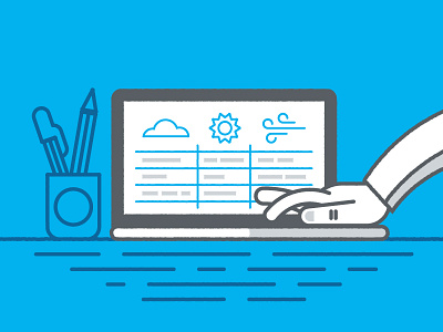 Weather Company's Analysis analysis blue computer data icon infographic mac notebook pc workspace