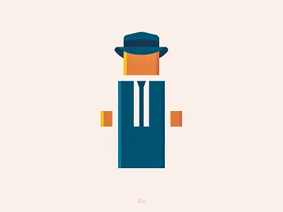 Frank Sinatra anybuddy character design flat frank geometric minimal sinatra