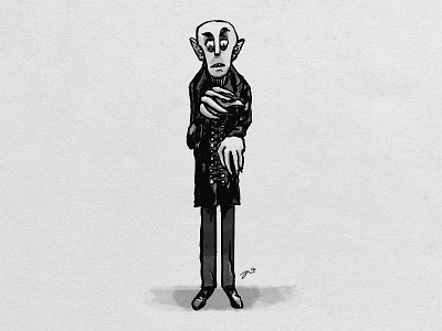 Hungry count orlock ink inktober nosferatu sketch vampire