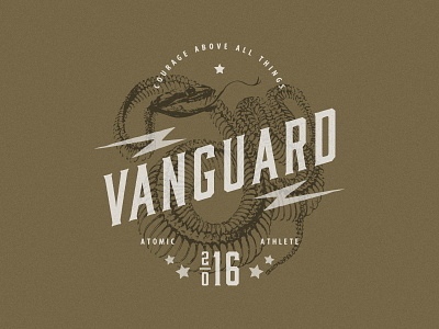 Vanguard graphic lighting skeleton snake stars tshirt