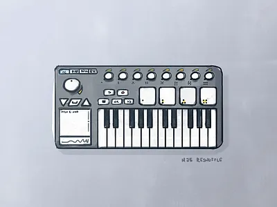 Audio interface sketch audio hardware keyboard markers sketch
