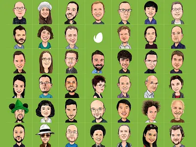 Avatars Team Envato avatars brand caricature cartoon commission company digital drawing funny portrait project team