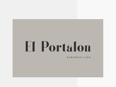 El Portalon - European Cafe brand design graphic identity