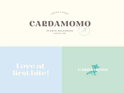 Cardamomo Branding bakery branding business card cake elegant floral foil fronteramx logo mexico pastry