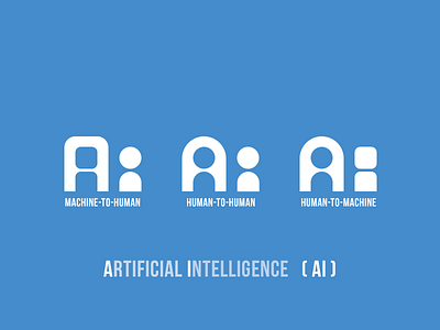 'A.I' logo studies for my tech blog