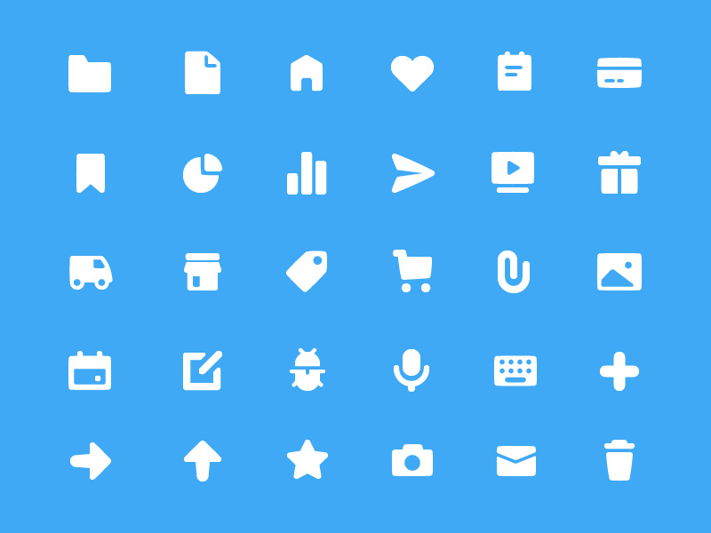 Example of Single Color UI Icon Set