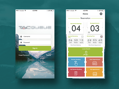 Booking online App booking clean interface ios mobile simple token ui ux