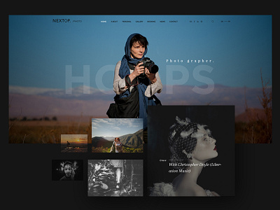 Photographer - Nextop WordPress theme artist booking elegant style fashion gallery lifestyle model model agency modern photographer portfolio talent agency