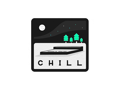 Chill 2d illustration illustrator ledge logo sign skateboarding skatepark texture