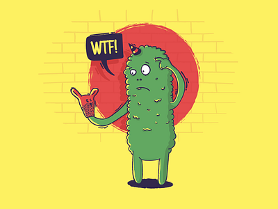What? bunny character drawing illustration monster vector yellow