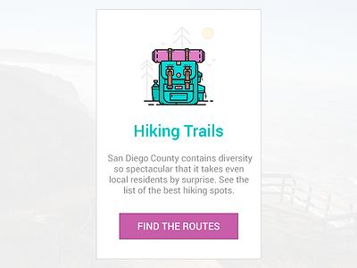 Hiking in San Diego button call to action cta form hiking pop up section sidebar ui web design website widget