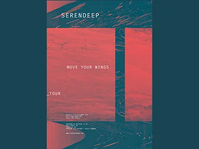 Gig Serendeep color design gig glitch graphic graphic design music poster print red texture