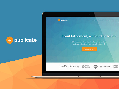 Publicate Landing Page blue landing orange page platform publicate publishing www