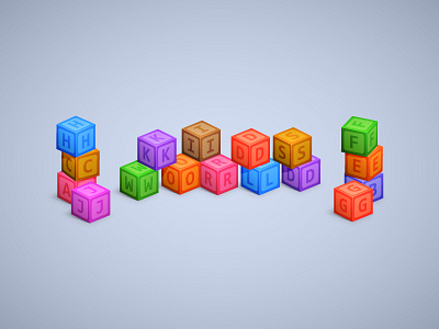 Alphabet Blocks Text Effect alphabet block illustrator text tutorial vector