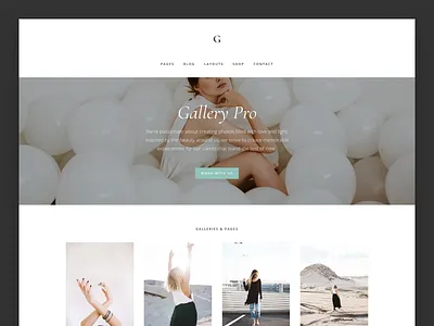 Gallery Pro Theme blog genesis grid hero landing page photography portfolio studiopress template theme wordpress
