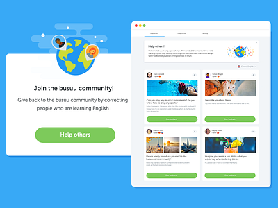Help others cards dashboard education languages learning lists ui ux web