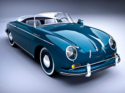 Porsche 356 Speedster 3d 3dmodeling 3dvisualization car convertible porsche vehicle