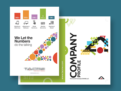 Company Profile brochure clean flat marketing poster printing