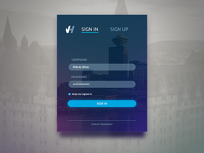 VanHack Platform Login Screen blue canada interface jobs login sign in ui user vanhack