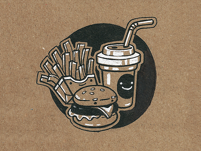 #1- Fast fast food ink inktober sevsve