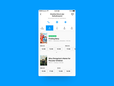Cinema Details android app cinema ios movie poster showtimes