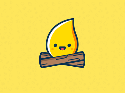 Just a firecamp logo cute fire firecamp geolocation icon illustration logo pin