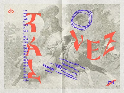 Maybe español funky illustration texture type