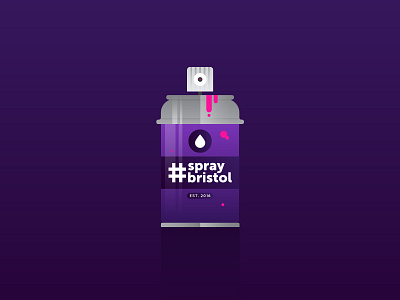 #SprayBristol bristol can design flat graffiti minimal paint spray paint vector