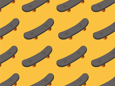 Skate flat fun grind icon illustration pattern skate skate or die skateboard wheels wood