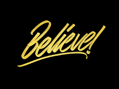 I gotta stop writing corny stuff. believe brush pen corny gold handlettering lettering script tombow type typography