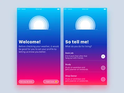 Weather App ios10 iphone sketch ui ux weather