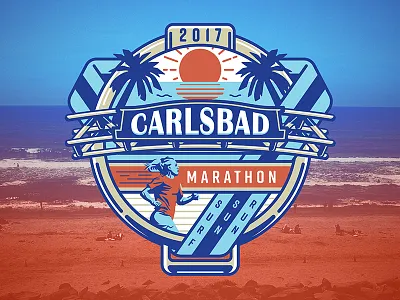 Carlsbad Marathon Graphic Concept Reject badge concept marathon medal reject running