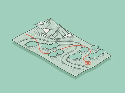 Strategy illustration map strategy